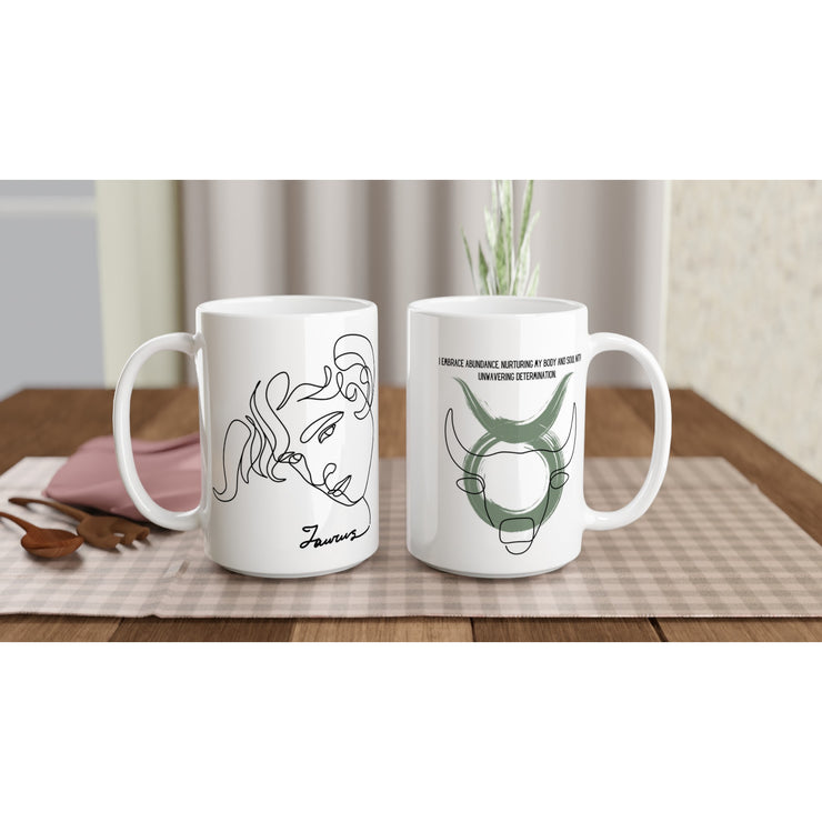 Taurus Ceramic 15oz Affirmation Mug