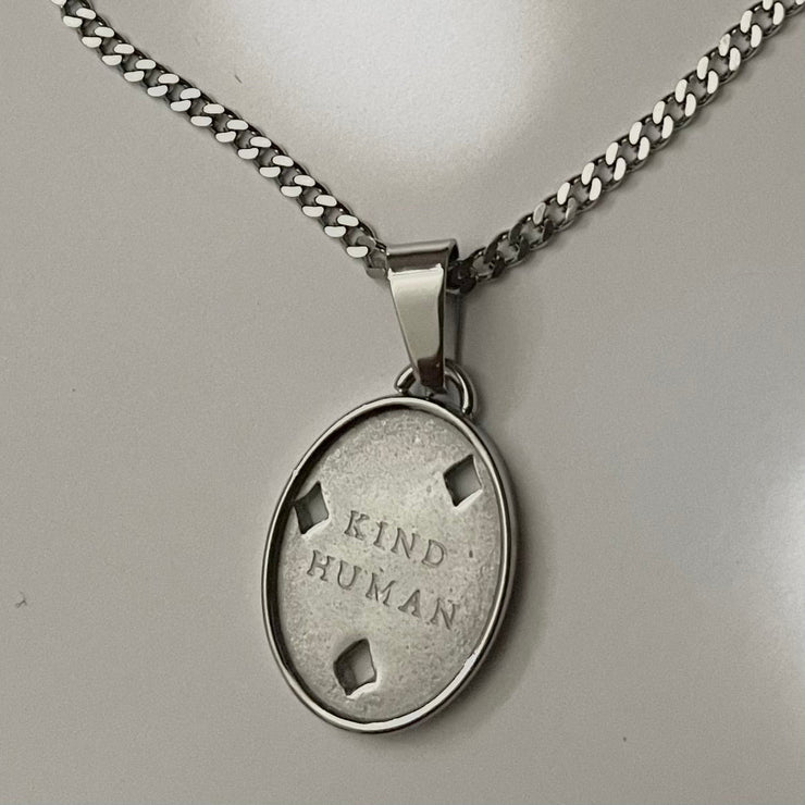 Kind Human Necklace- Silver