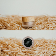 Lip balm called binding touch in a 30 g glass jar