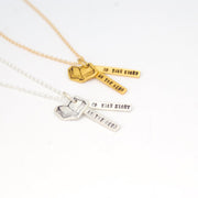 "I am the hero of this story" Quote Necklace