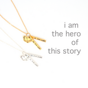 "I am the hero of this story" Quote Necklace